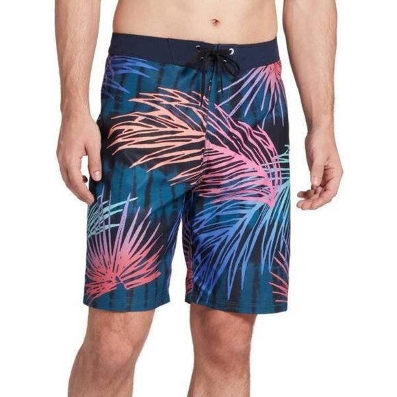 Hurley Boardshorts Men's Size 34 Redondo 20" leaf Black Multi Color Pocket NEW - Picture 1 of 5